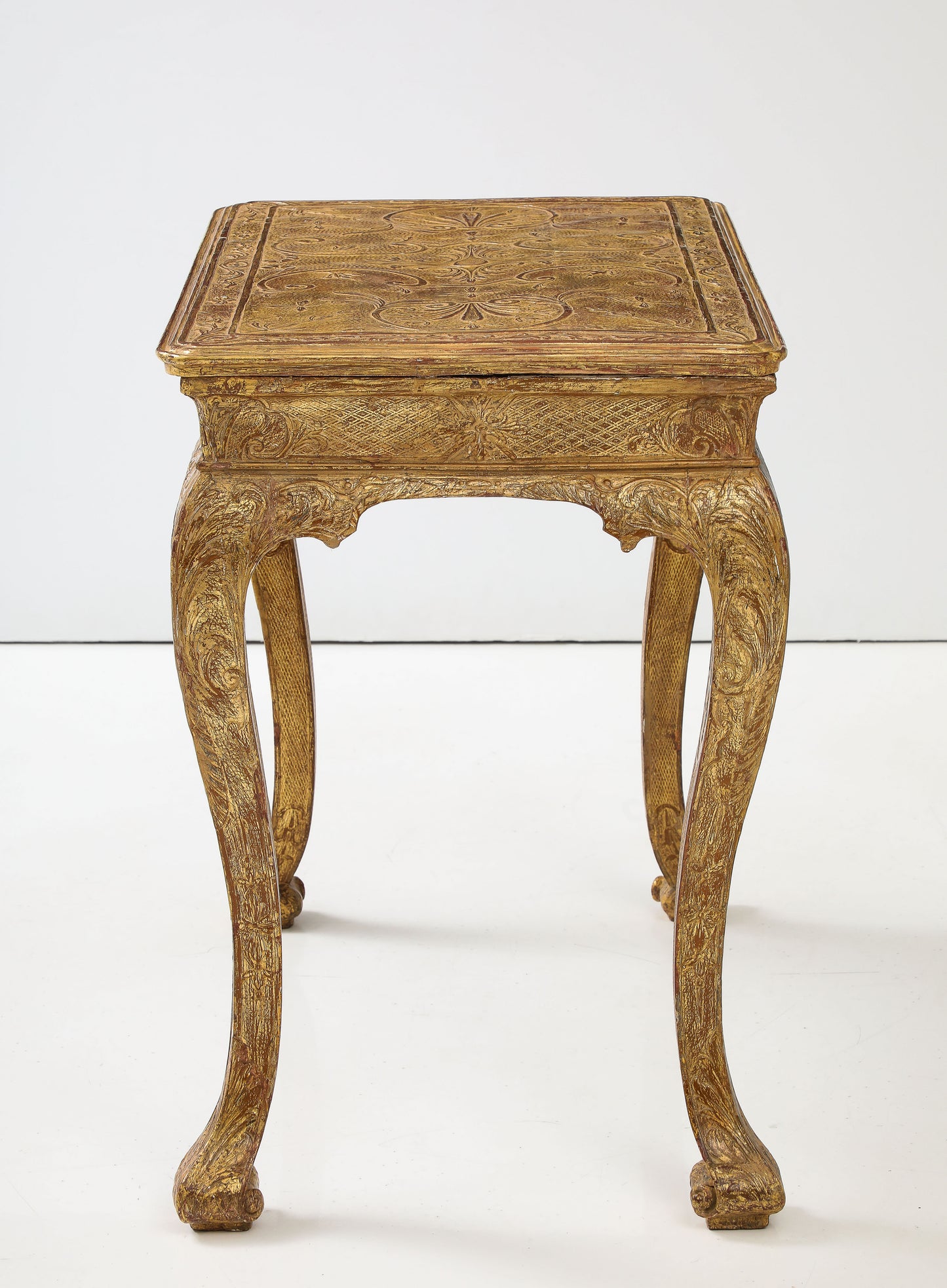 A CARVED GESSO CONSOLE TABLE circa 1720