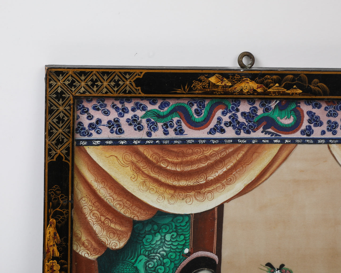 Pair of 19th Century Chinese Gouache Court Scenes