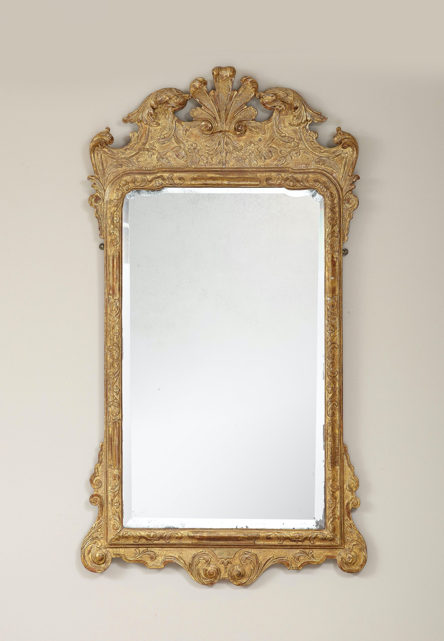 George II Carved Gesso Mirror