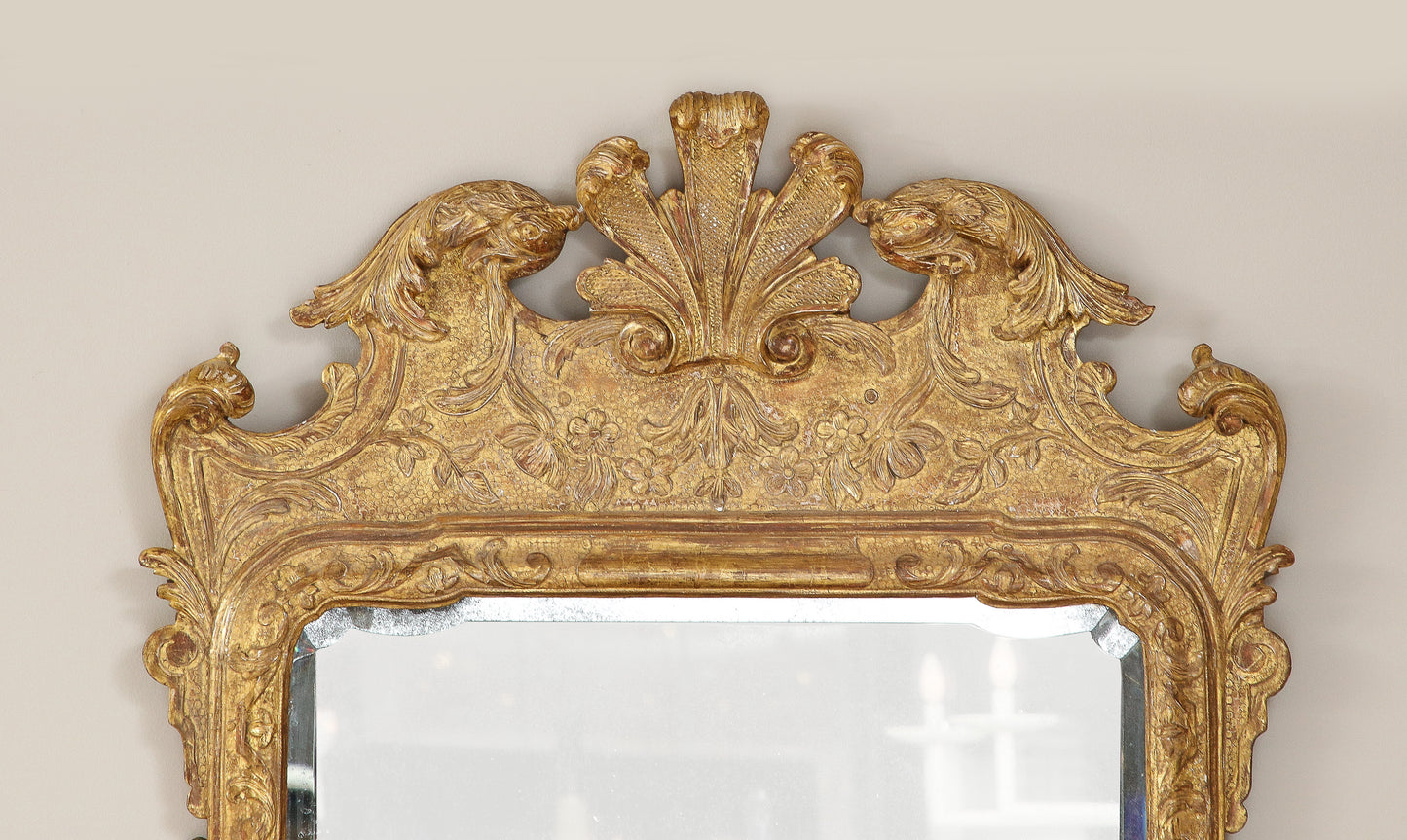 George II carved gesso mirror