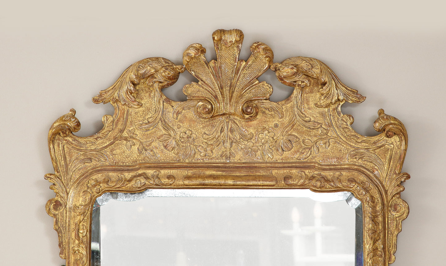 George II Carved Gesso Mirror
