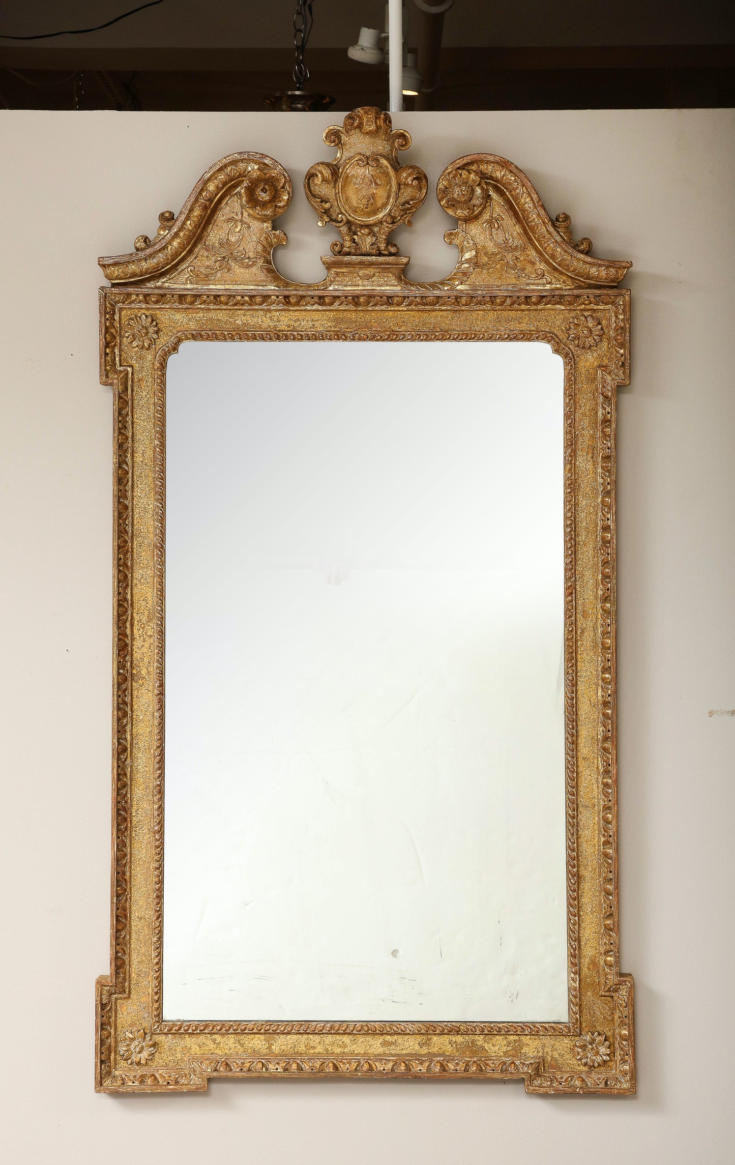 GILDED GEORGE II LOOKING GLASS c. 1730