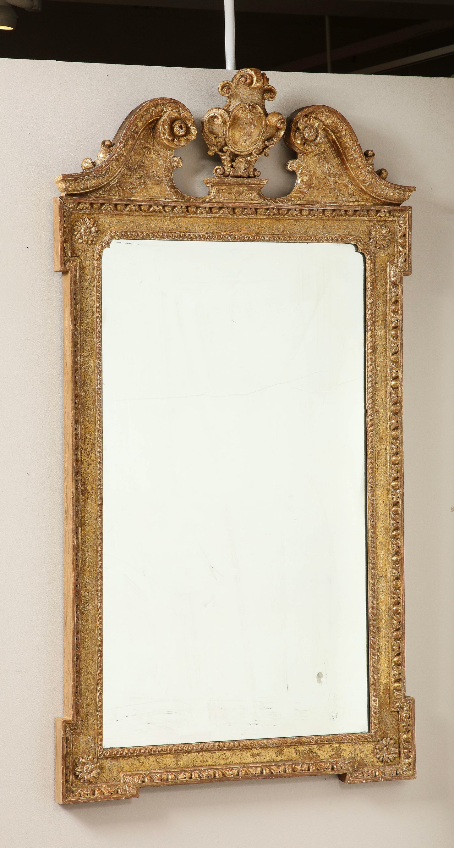 GILDED GEORGE II LOOKING GLASS c. 1730