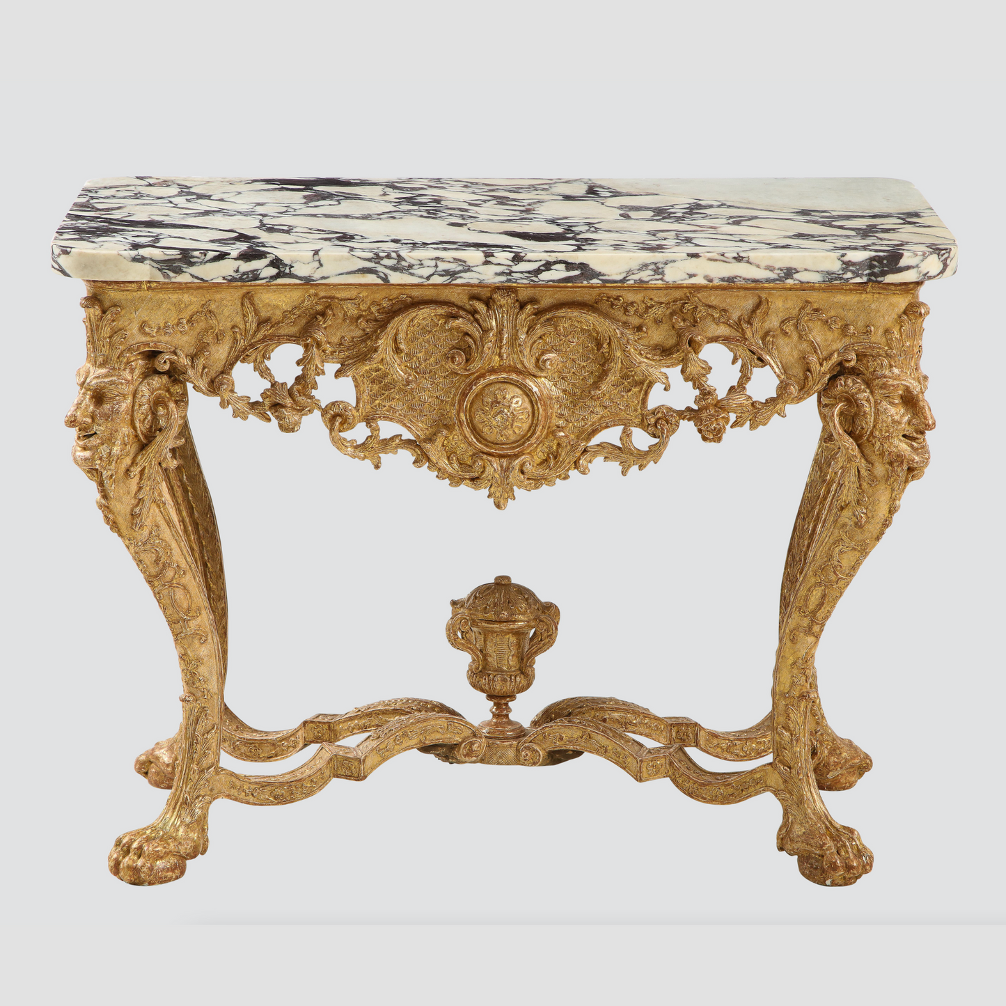 German Rococo Giltwood Console Table
