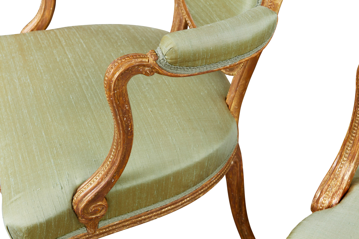 Pair of Gilded Open Armchairs Attributed to Thomas Chippendale, c. 1780