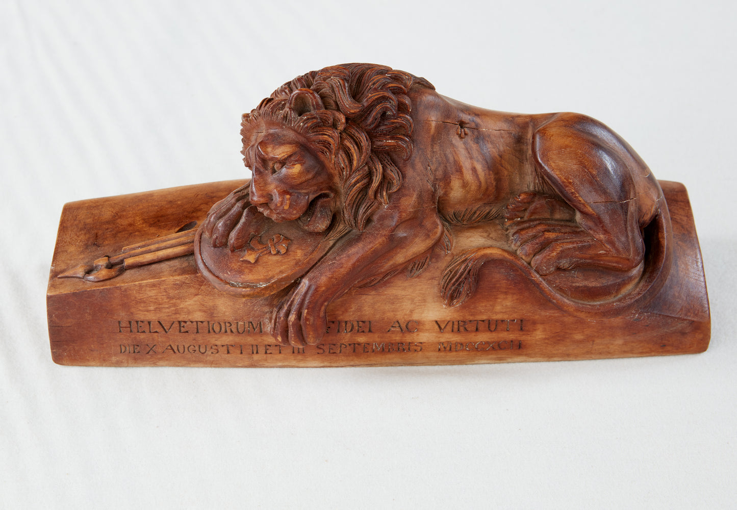 Carved Lion After Tribute to Swiss Guards