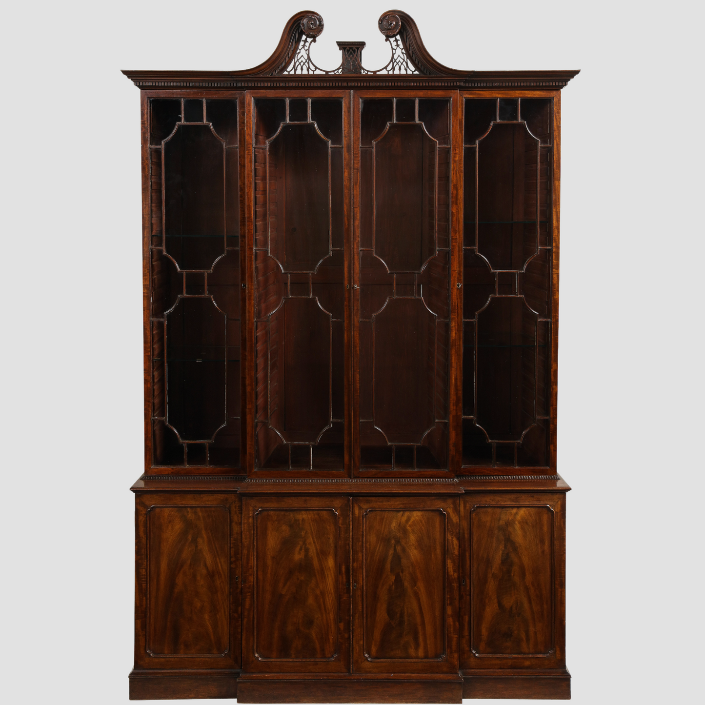 Mahogany Breakfront Bookcase Circa 1755