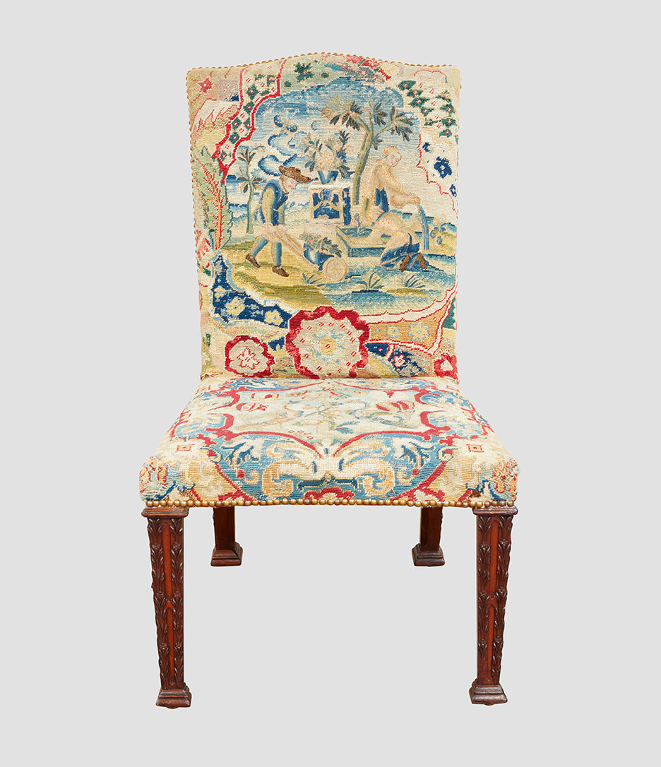 Set of Six Needlepoint Covered Side Chairs circa 1760