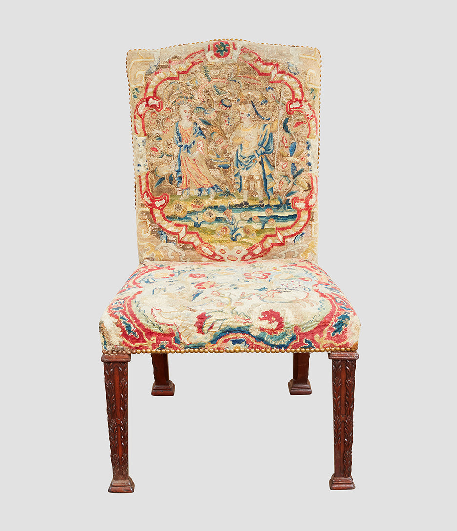 Set of Six Needlepoint Covered Side Chairs circa 1760