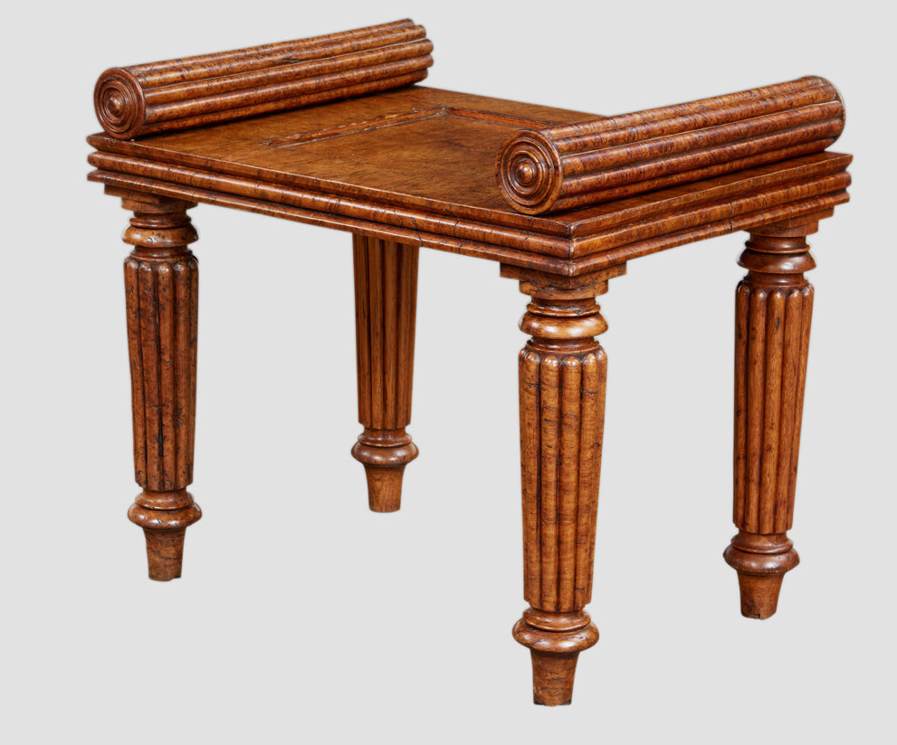 William IV Burr Oak Stool circa 1835