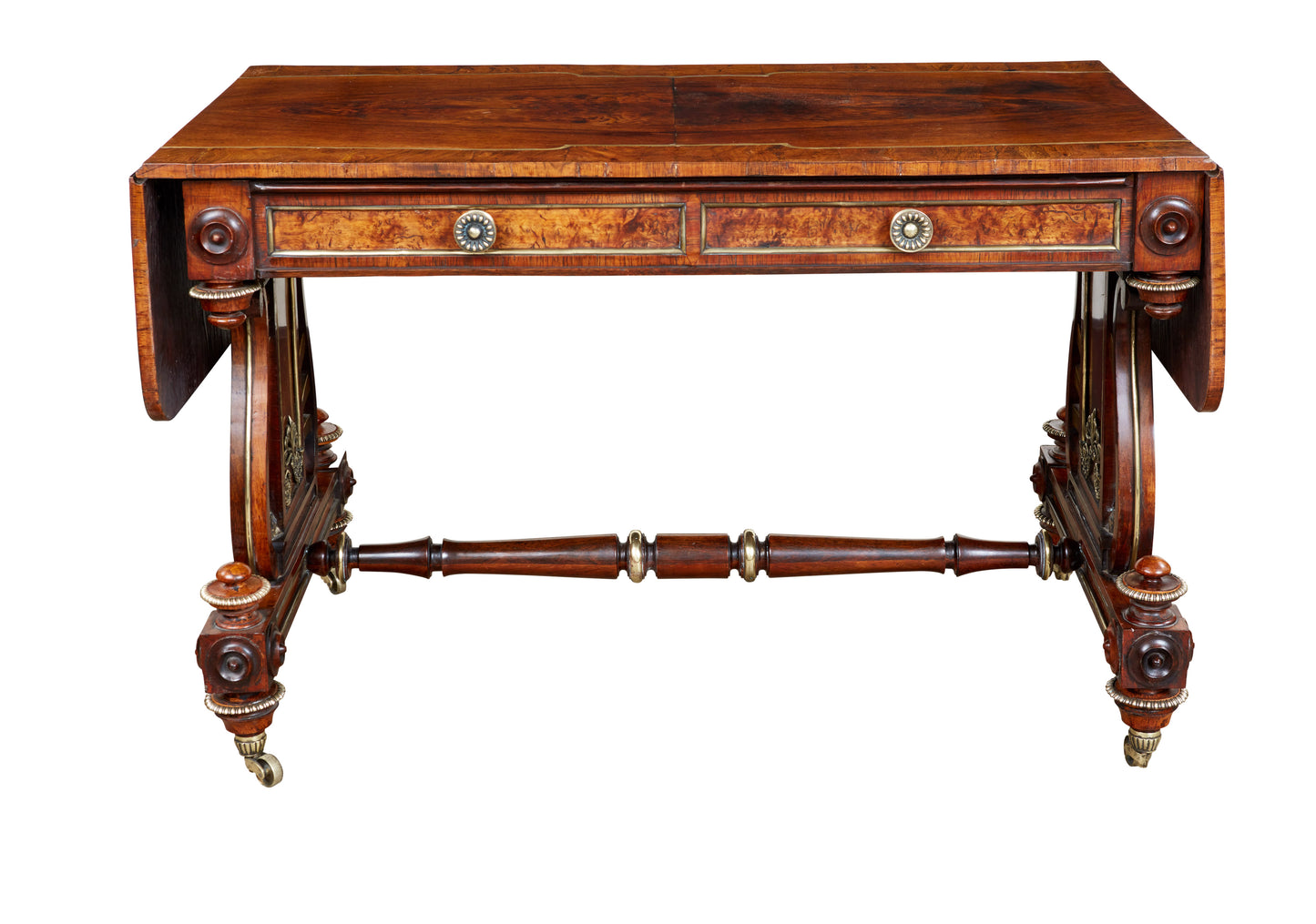 George Bullock Style Sofa Table of Rosewood and Oak, c. 1830