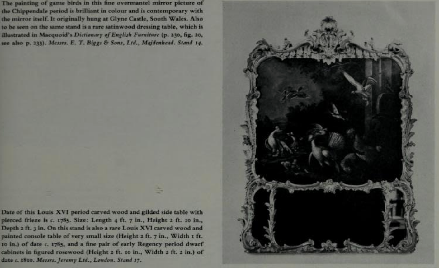 Carved and gilded trumeau mirror c. 1740