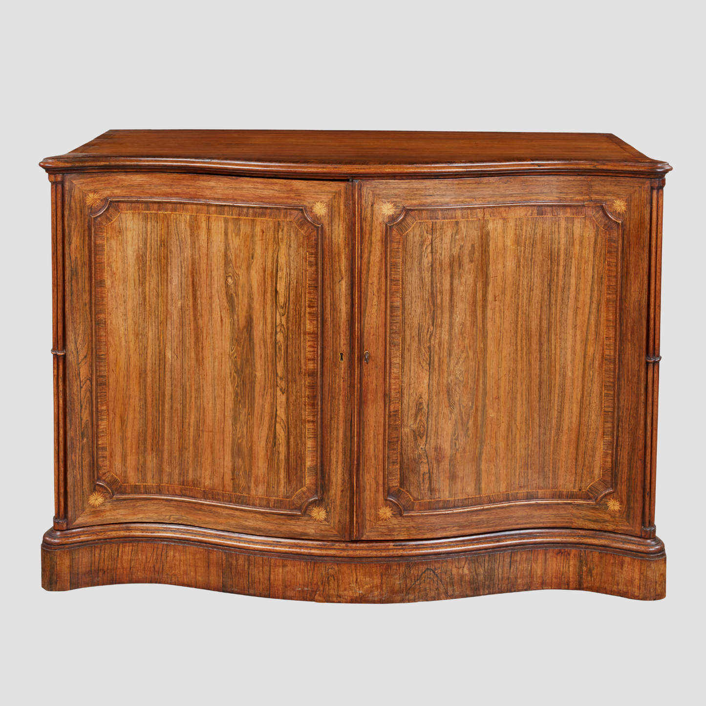 Serpentine Two Door Commode in Rosewood circa 1785