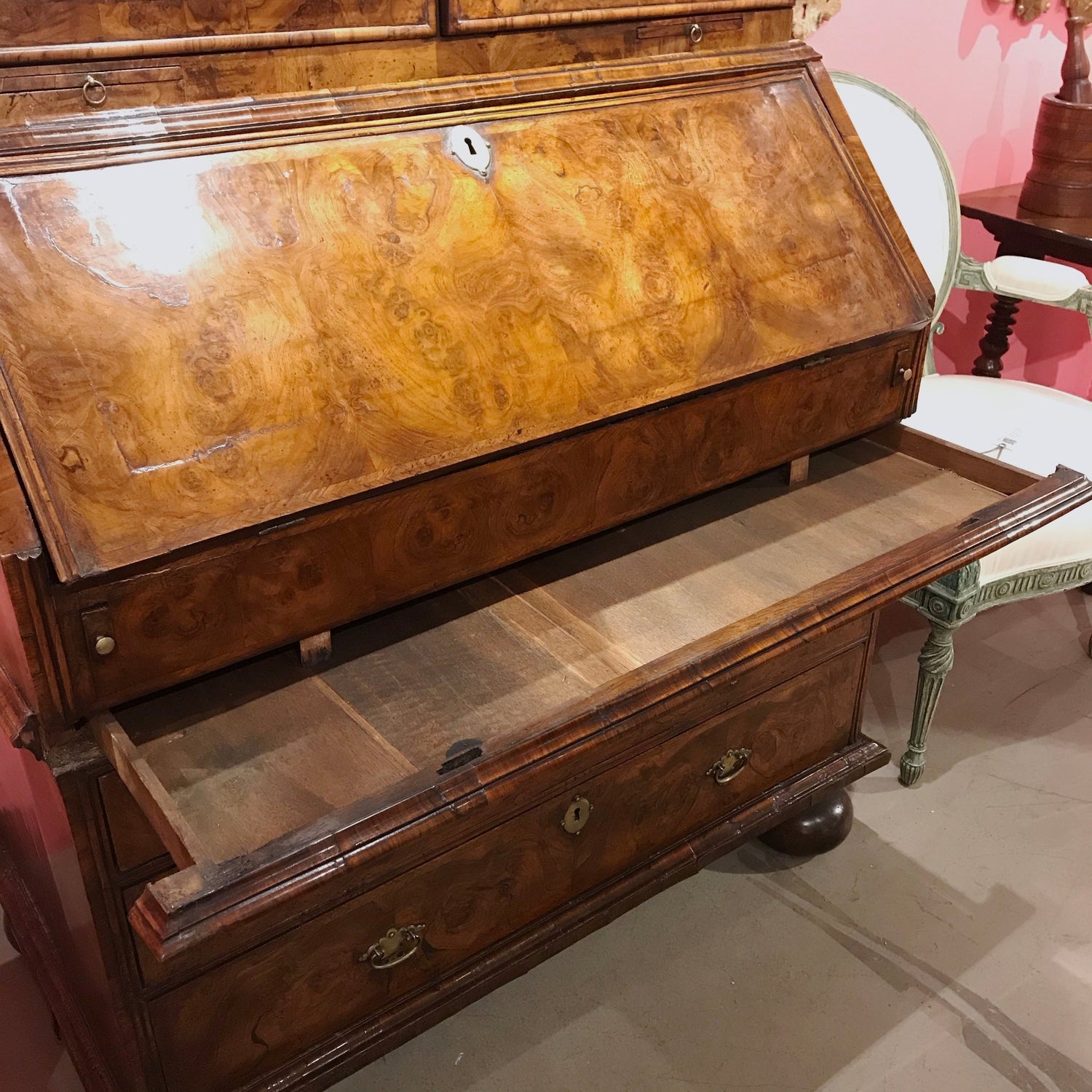 Walnut-Double-Dome-Bureau-Bookcase-11