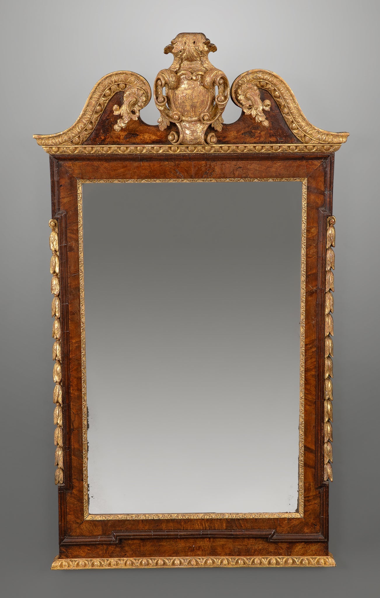 George-II-Burr-Walnut-and-Parcel-Gilt-Mirror-4