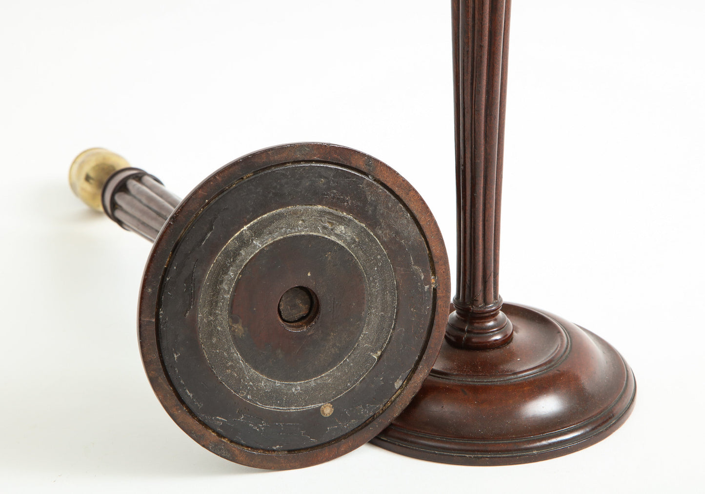 Pair-of-mahogany-and-brass-candlesticks-7