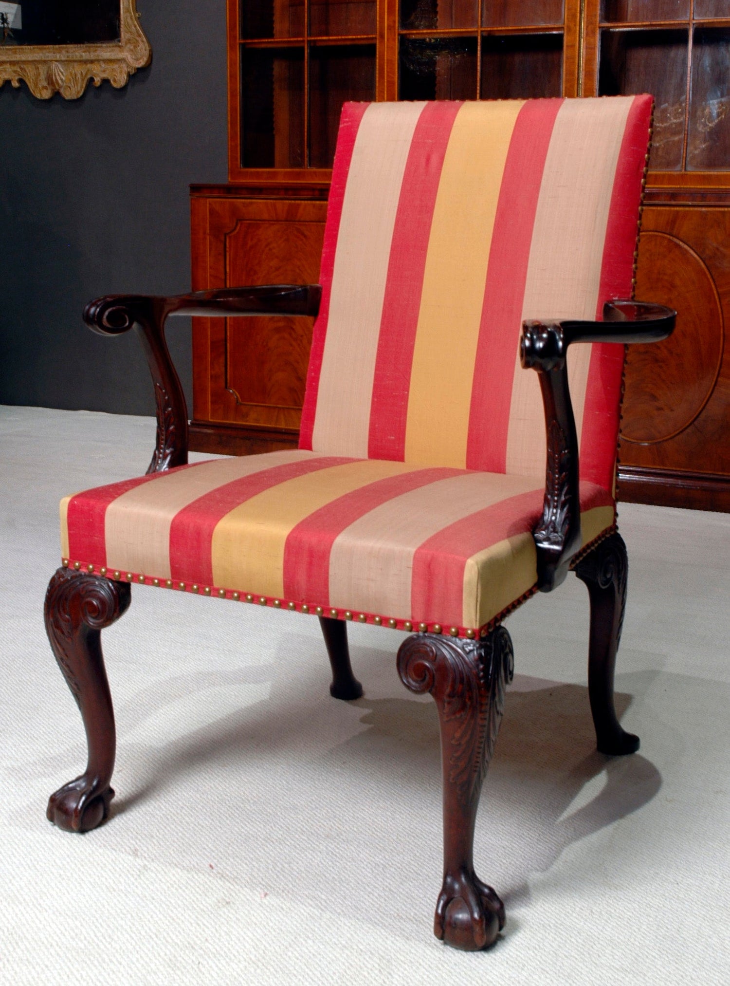 George-II-Mahogany-Open-Armchair-2