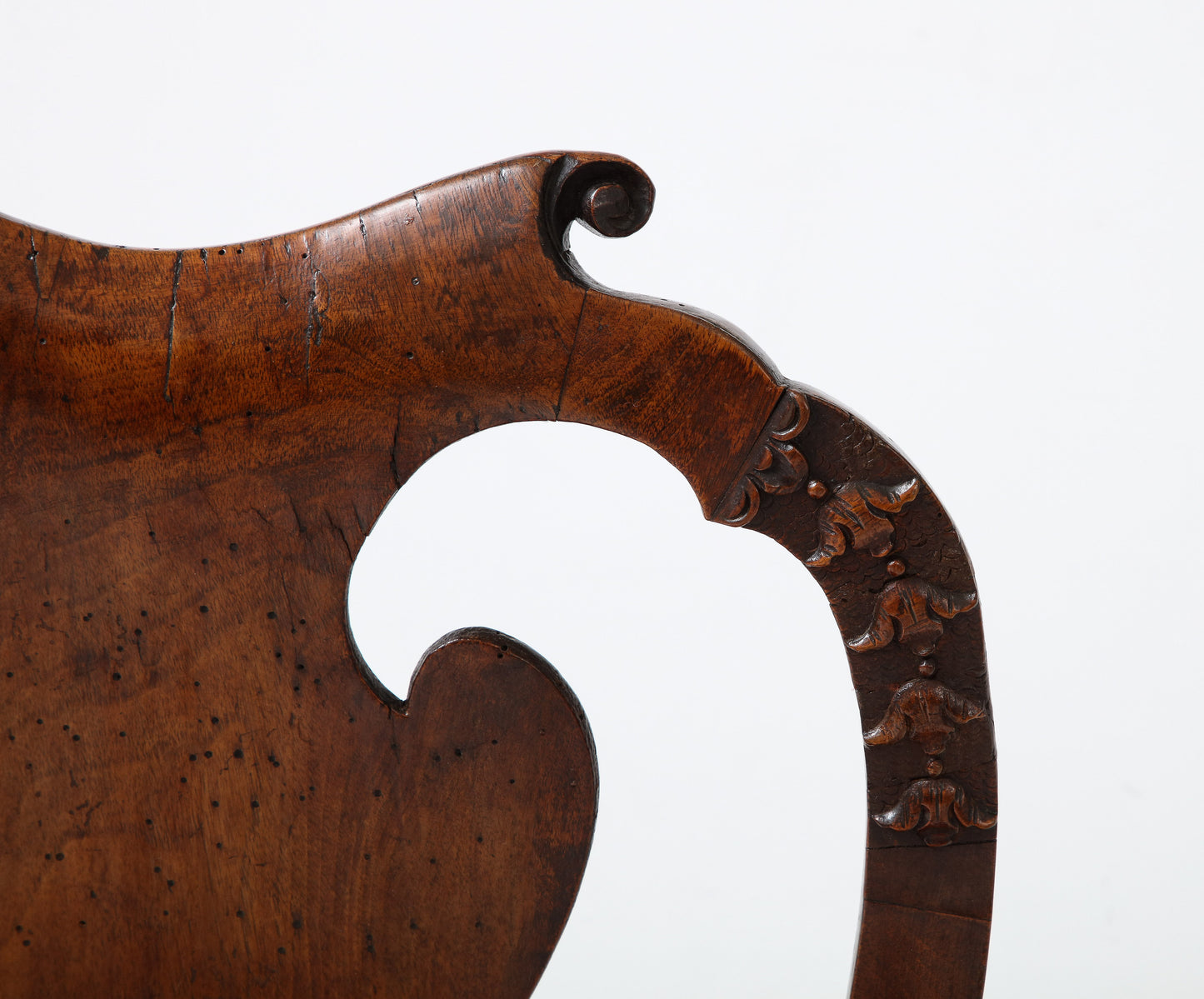 Pair of walnut Anglo-Dutch side chairs circa 1715.