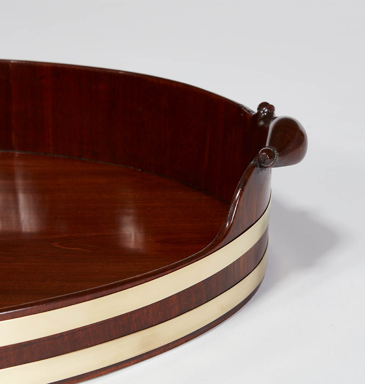 Oval Mahogany Tray