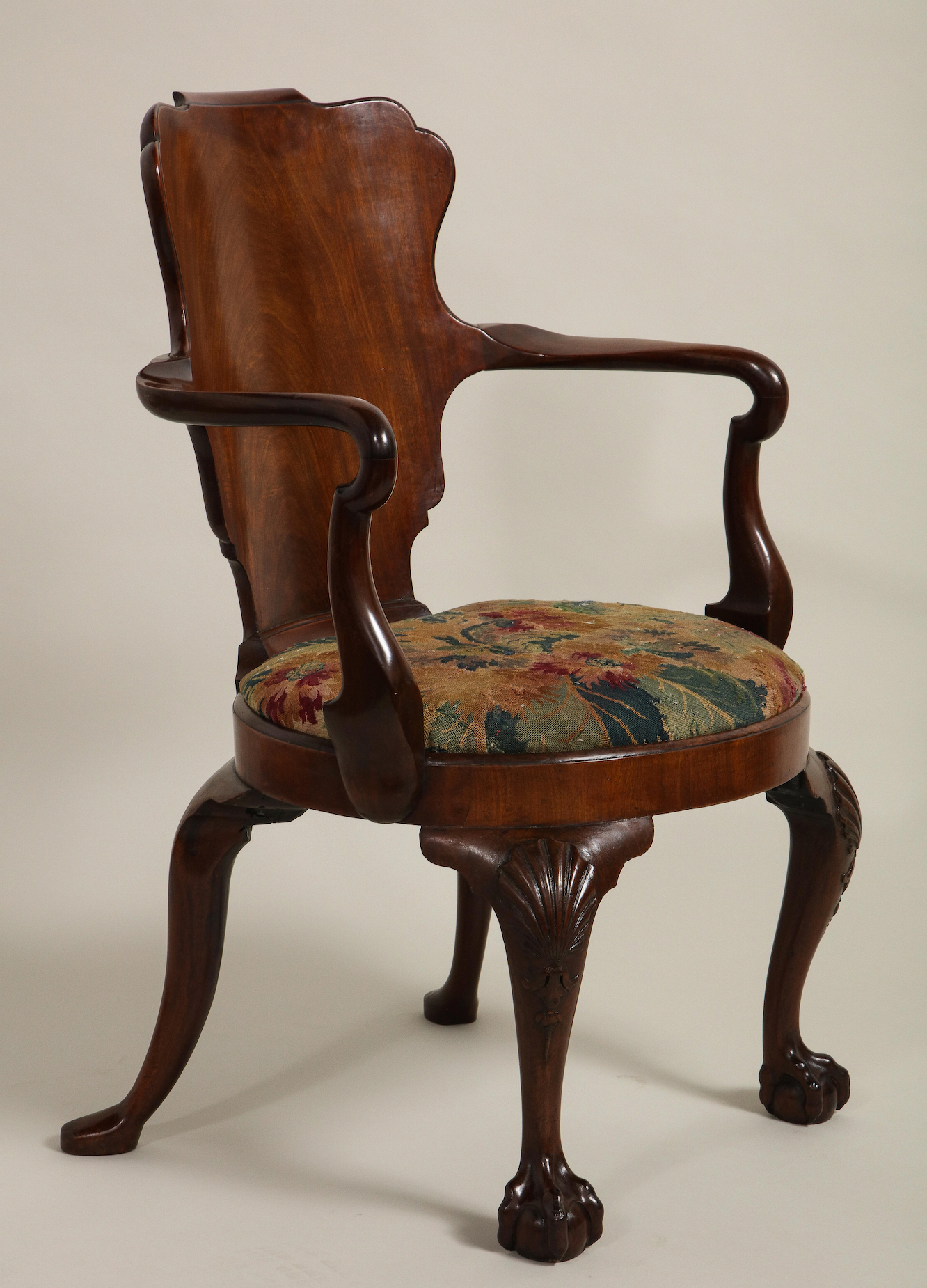 Mahogany Open Armchair Circa 1745