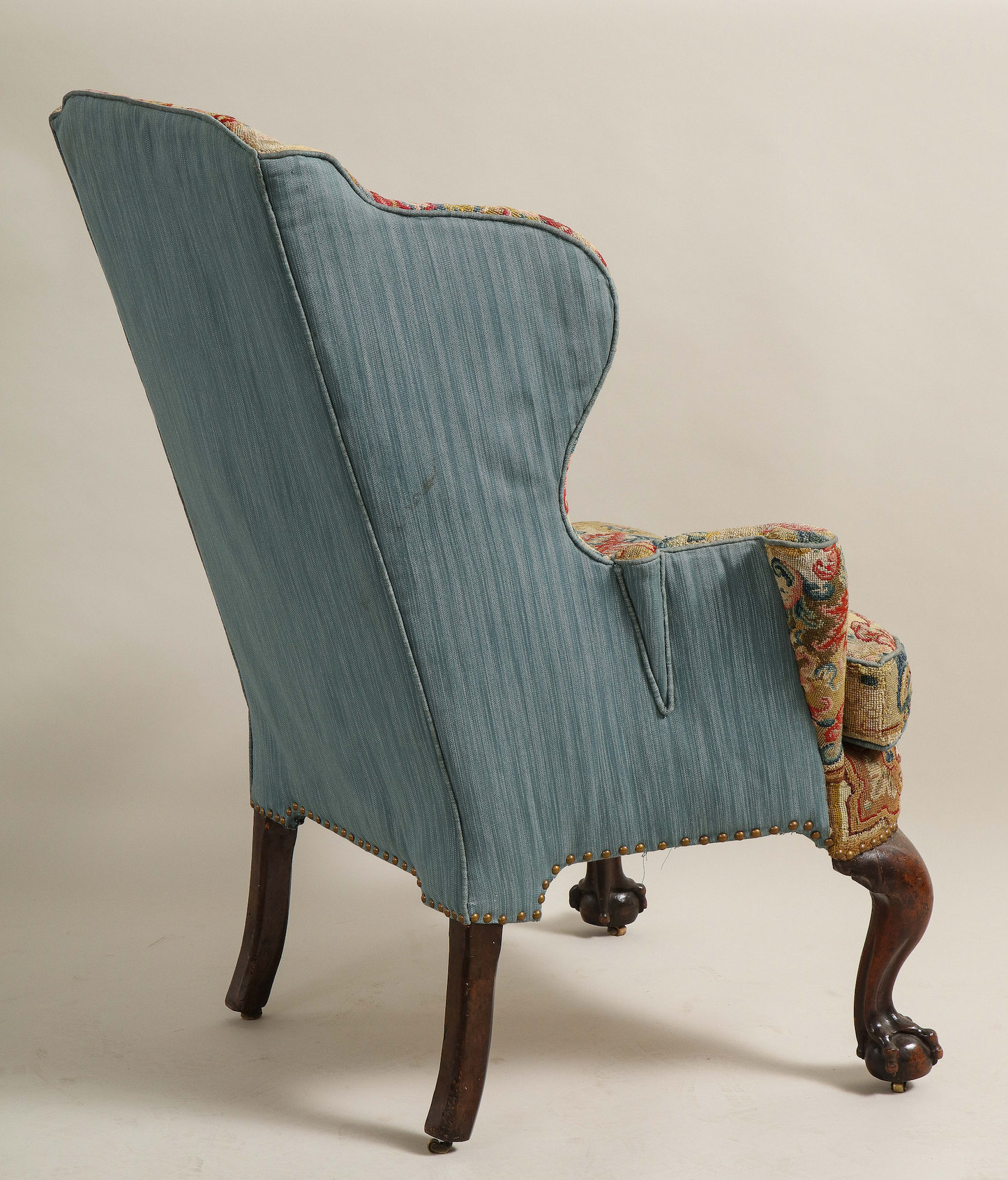 Walnut Wingchair with Original Needlepoint circa 1735