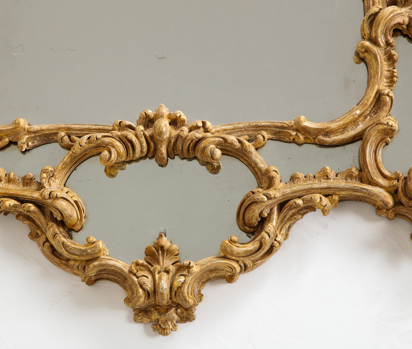 Rococo Carved Gilt Mirror in the Manner of Chippendale
