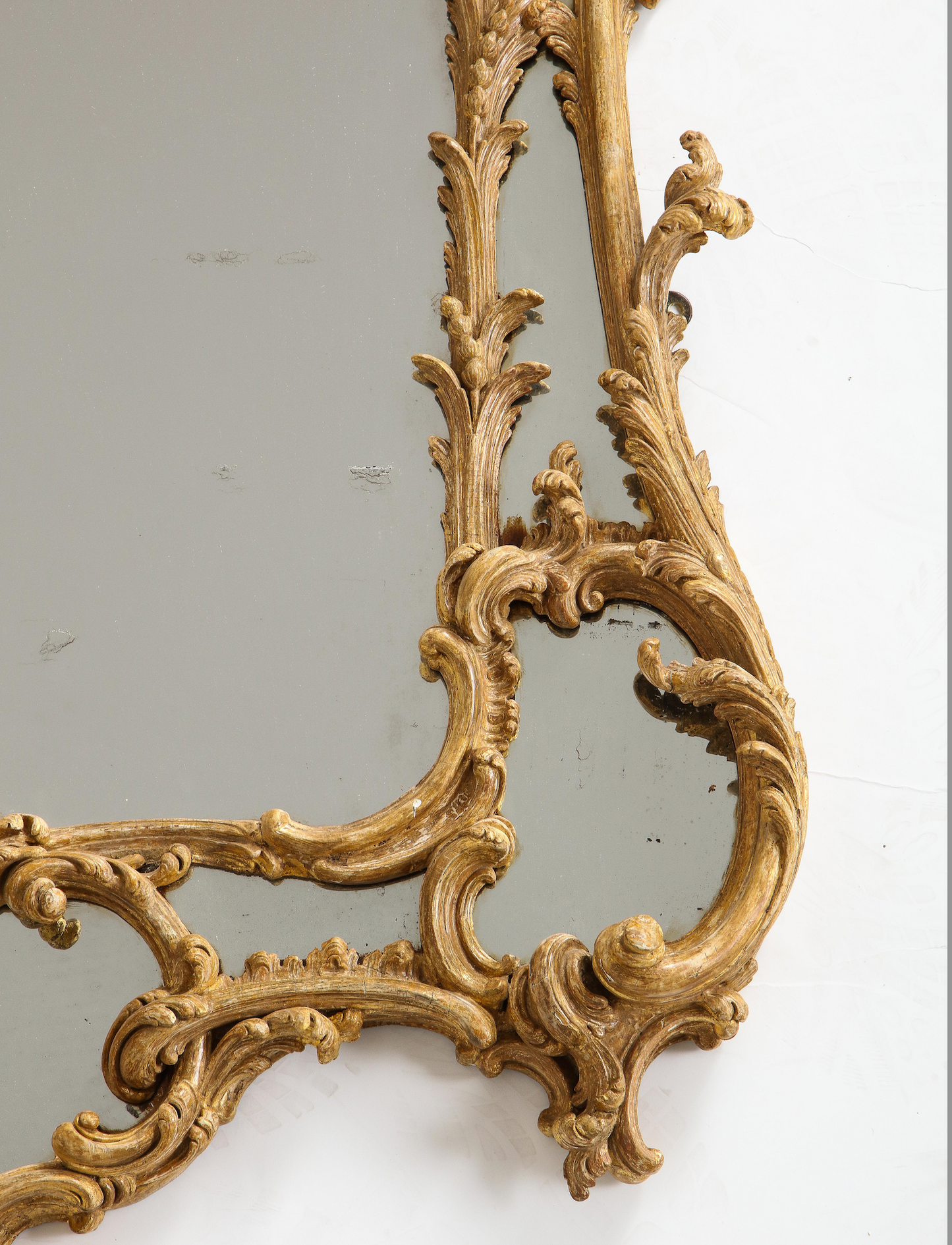 Rococo Carved Gilt Mirror in the Manner of Chippendale