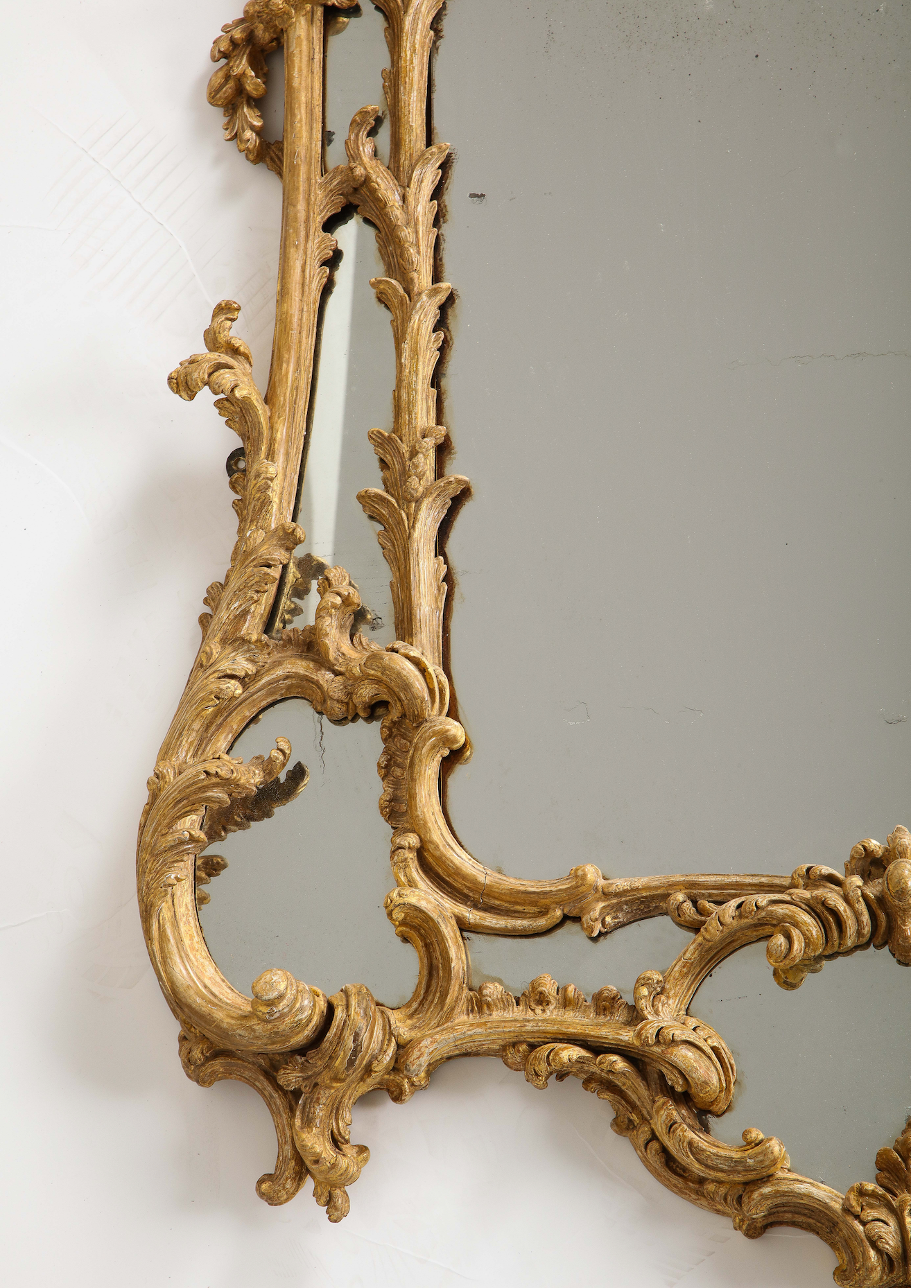 Rococo Carved Gilt Mirror in the Manner of Chippendale