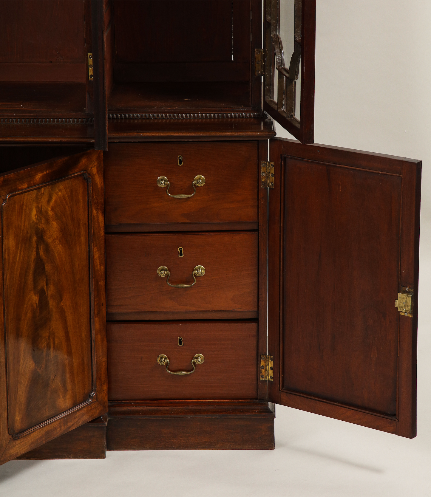 Mahogany Breakfront Bookcase Circa 1755