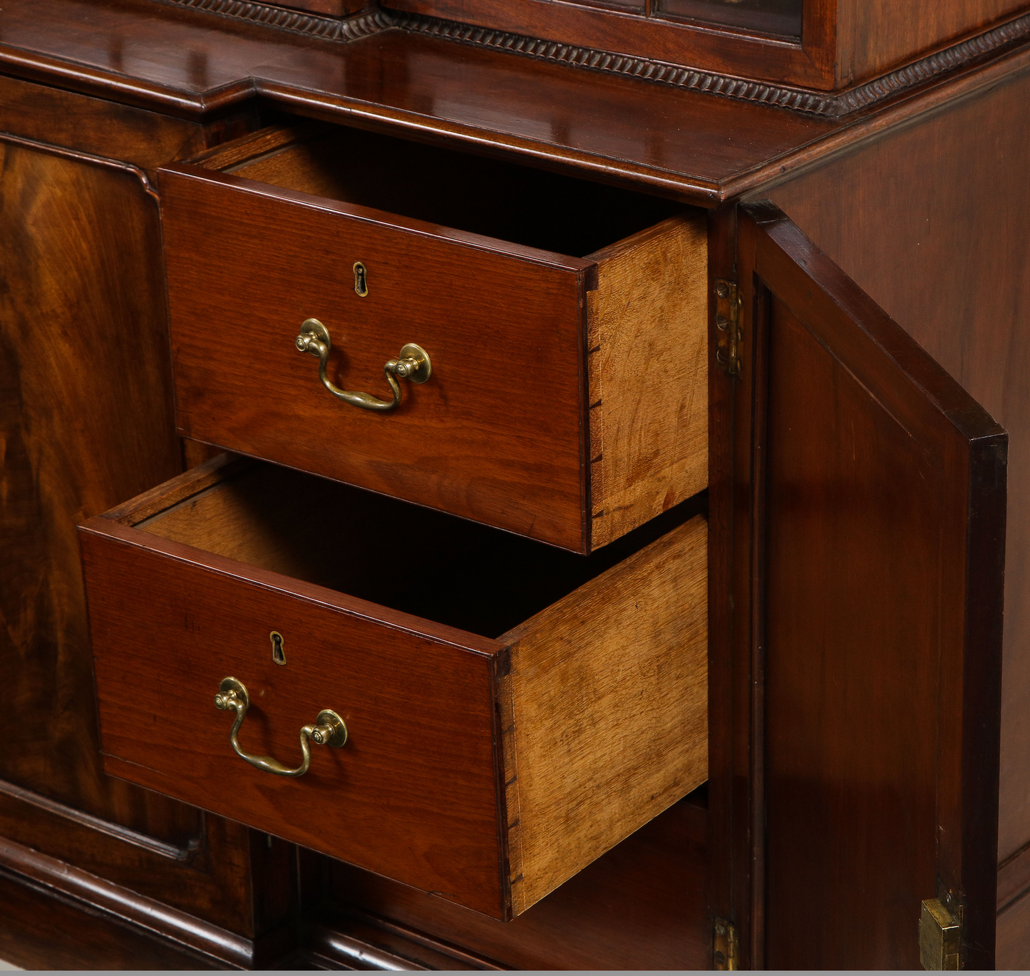 Mahogany Breakfront Bookcase Circa 1755