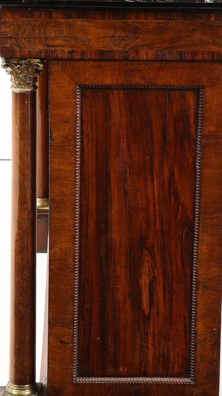 Marble top, Bullock style cabinet circa 1810