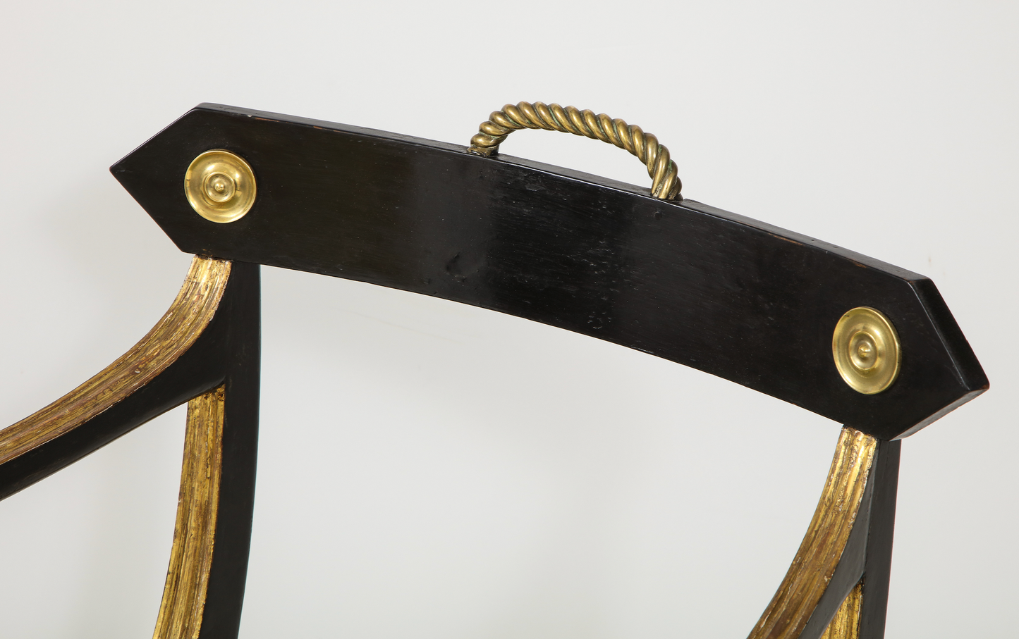 Pair of John Gee Regency Parcel Gilt Armchairs