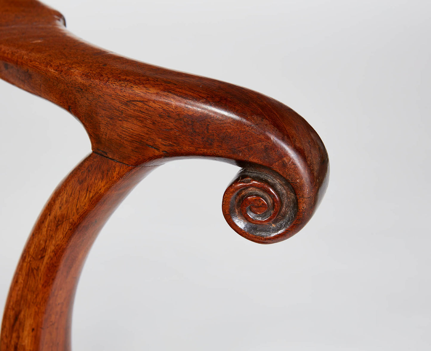 Walnut Open Armchair with Needlepoint Seat circa 1745