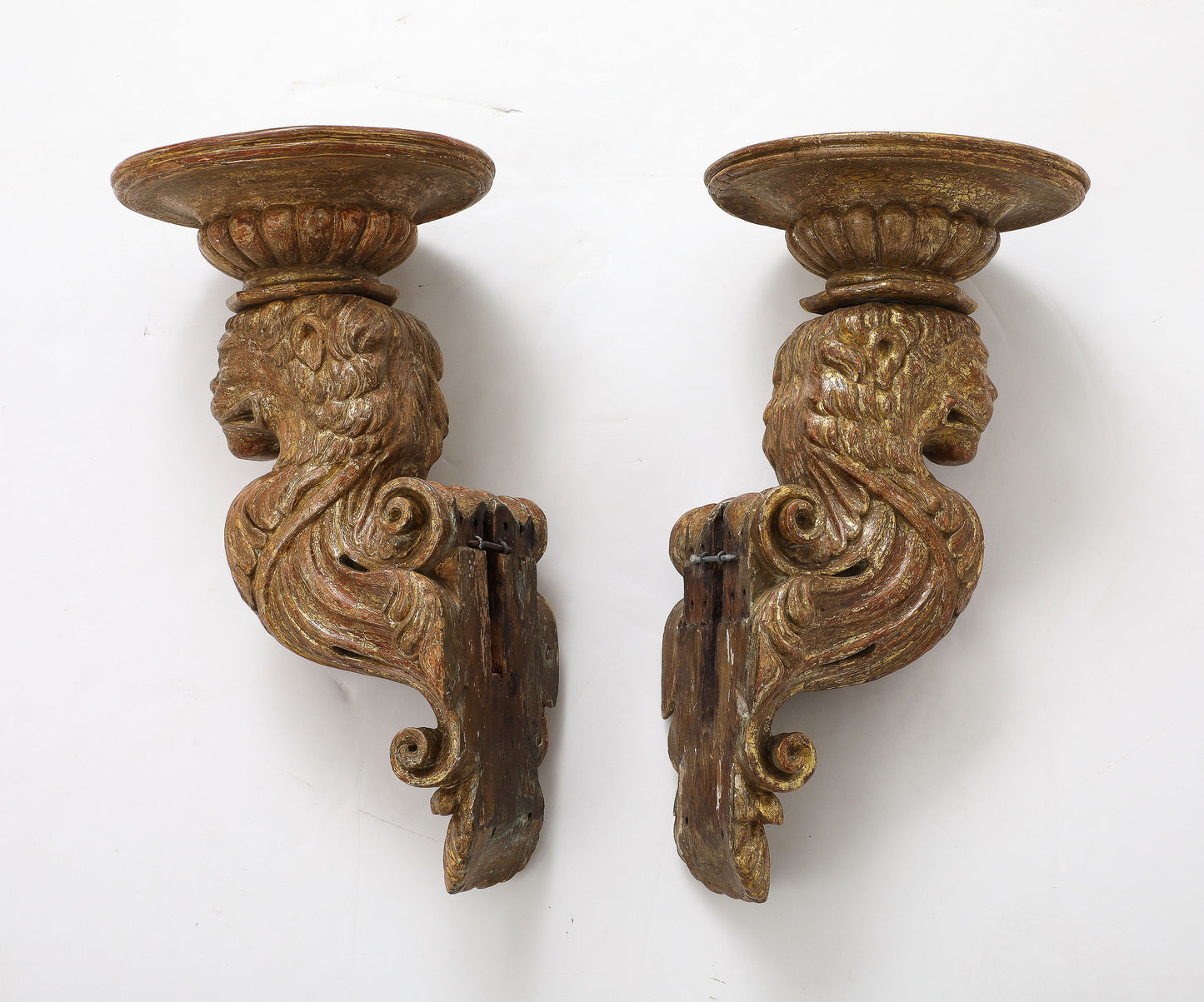 A RARE AND UNUSUAL PAIR OF BRACKETS,  c. 1830