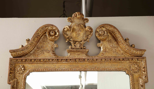 GILDED GEORGE II LOOKING GLASS c. 1730