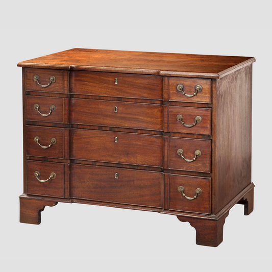 Block Front Chest of Drawers With Writing Slides
