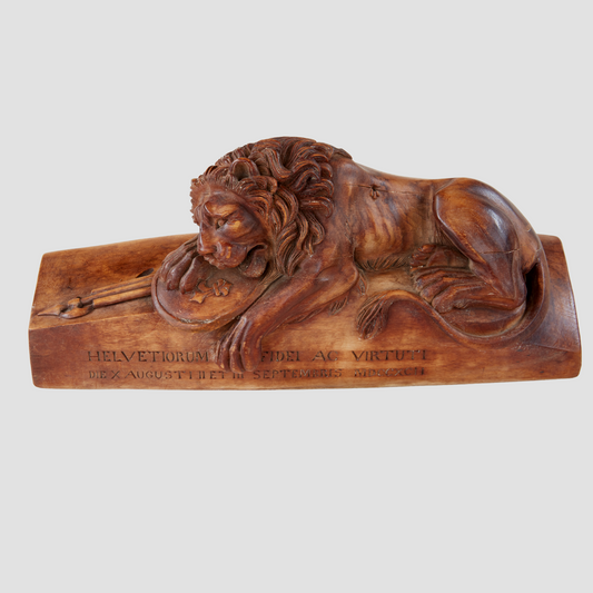 Carved Lion After Tribute to Swiss Guards