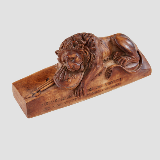 Carved Lion After Tribute to Swiss Guards