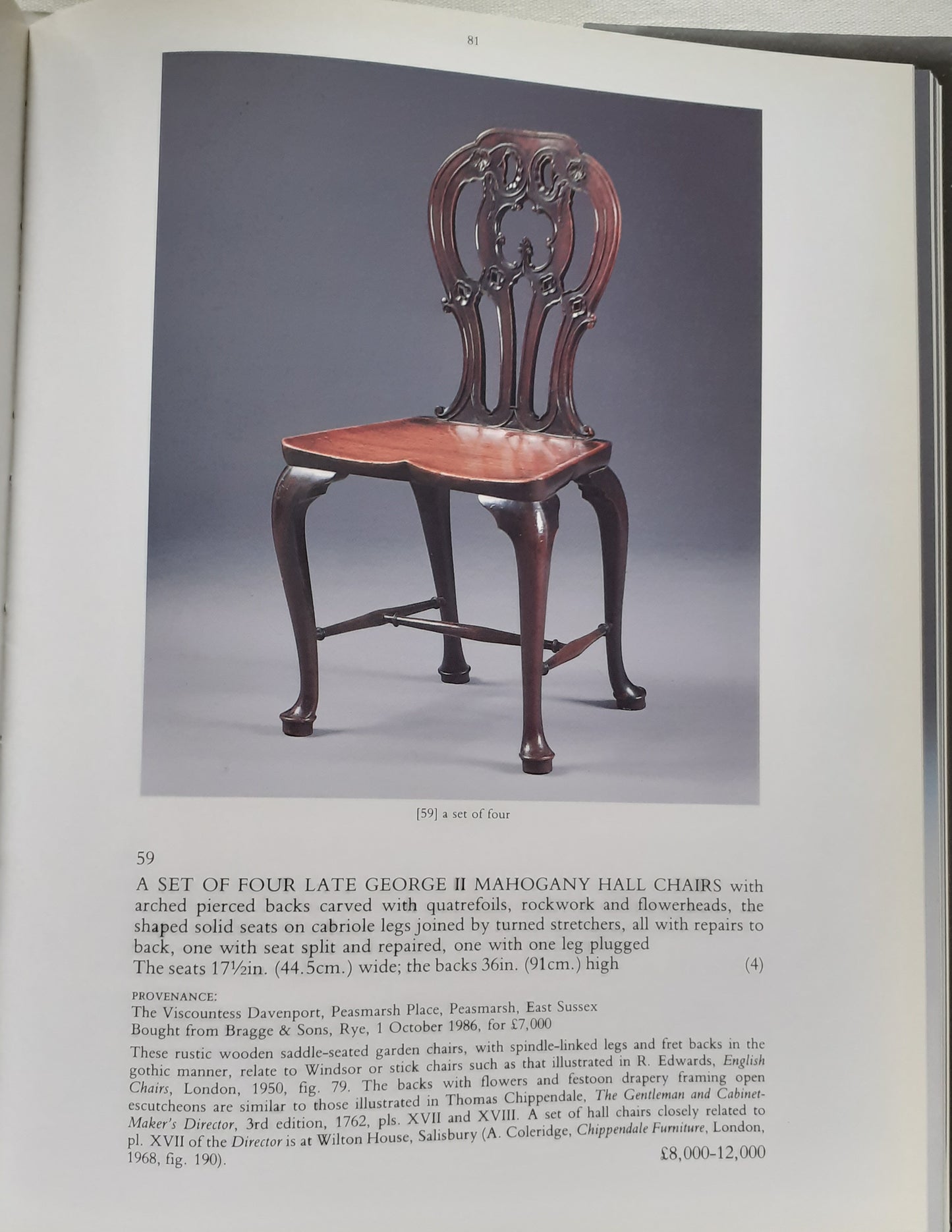 Mahogany Hall Chairs in the Manner of Mayhew and Ince (pair)