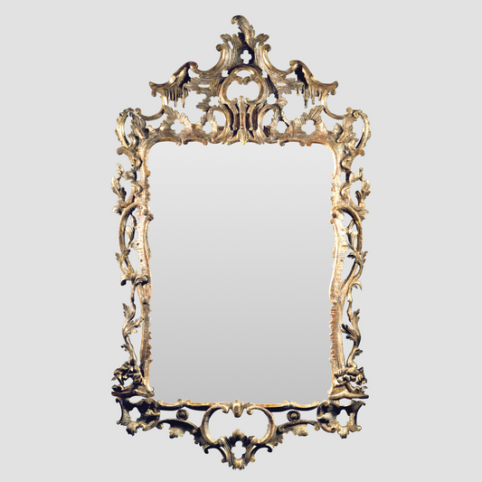 Carved and Gilded Baroque/rococo Looking Glass