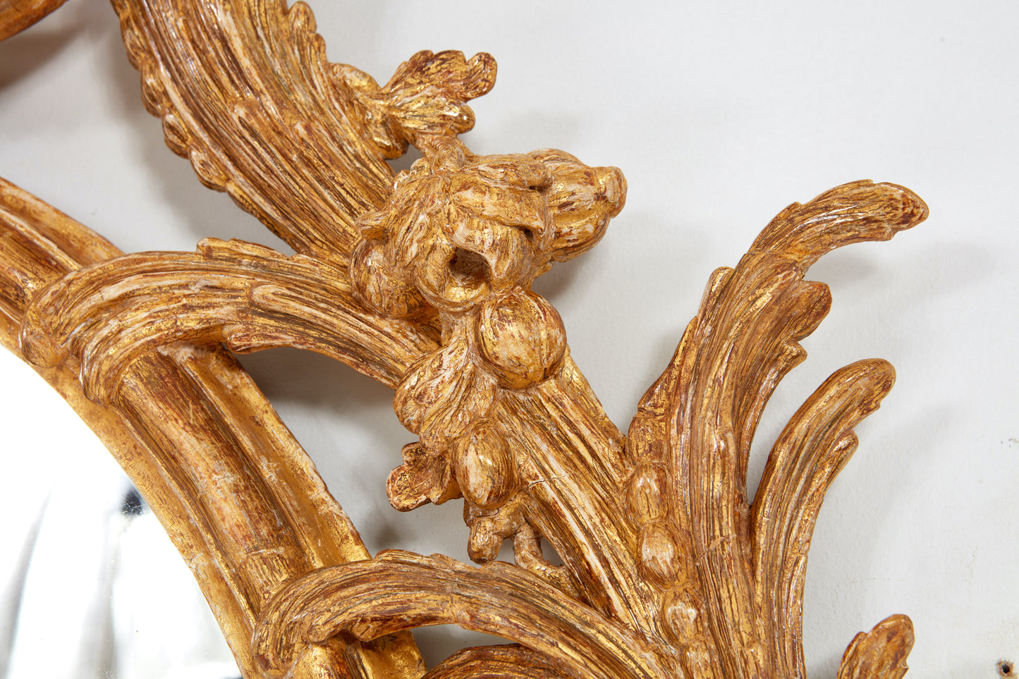 Carved and Gilded Rococo Oval Mirror of Good Size