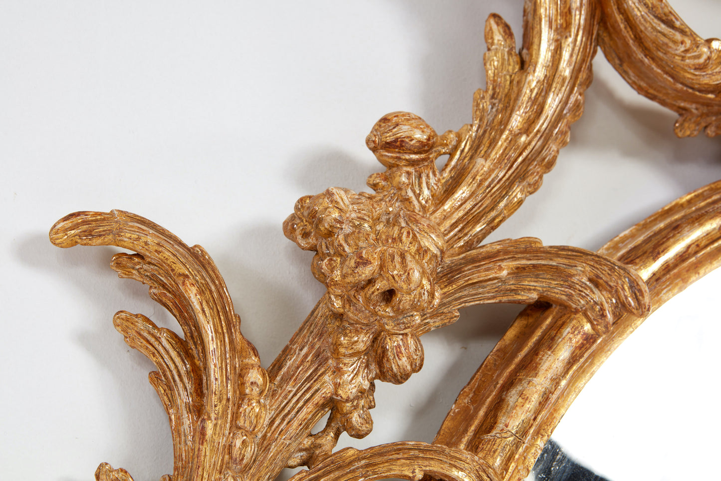 Carved and Gilded Rococo Oval Mirror of Good Size