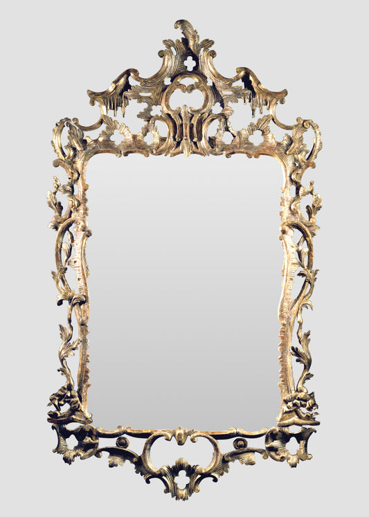 Carved and Gilded Baroque/rococo Looking Glass