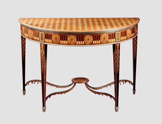 Linnell Marquetry Console Tables (Pair)