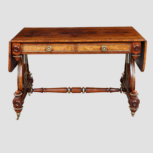 George Bullock Style Sofa Table of Rosewood and Oak, circa 1830