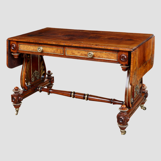 George Bullock Style Sofa Table of Rosewood and Oak, circa 1830