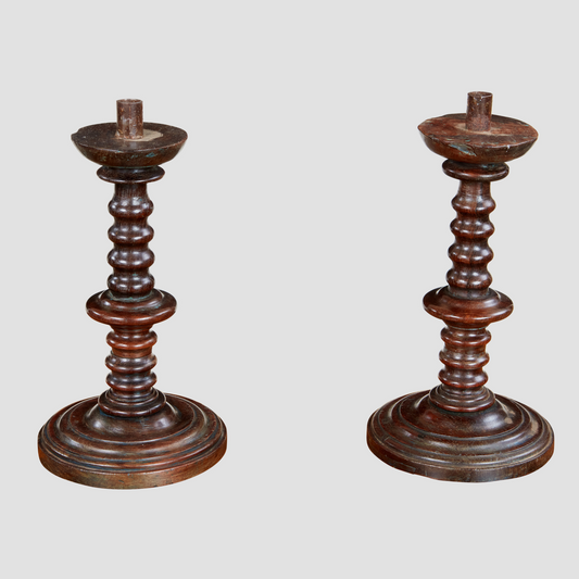 Lignum vitae Candlesticks c. 1670