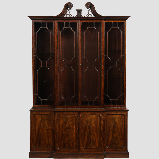 Mahogany Breakfront Bookcase Circa 1755