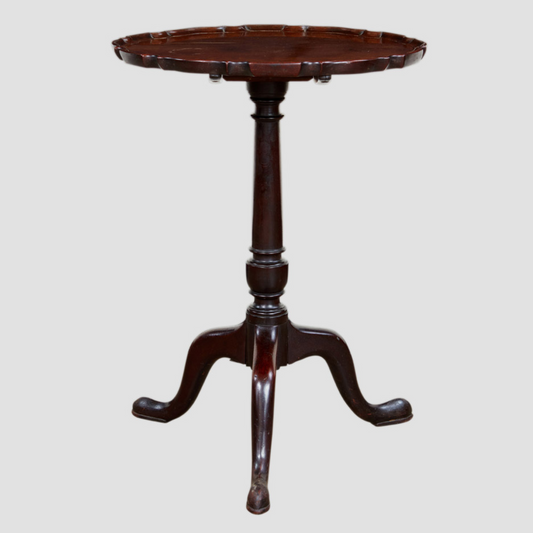 Mahogany Tripod Tea Table with Piecrust Top