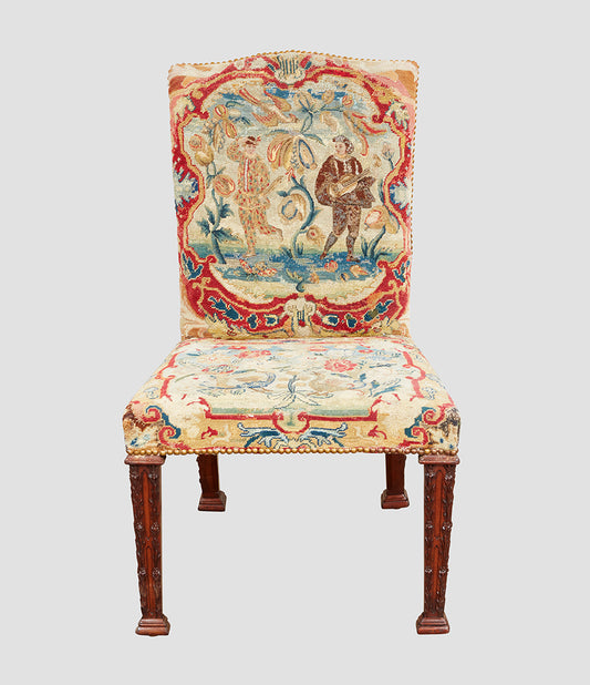 Set of Six Needlepoint Covered Side Chairs circa 1760